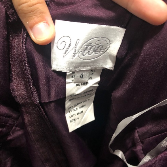 Purple Strapless Bridesmaid Dress - Picture 8 of 8